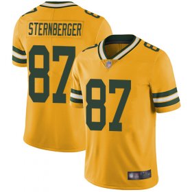 Wholesale Cheap Nike Packers #87 Jace Sternberger Yellow Men\'s Stitched NFL Limited Rush Jersey