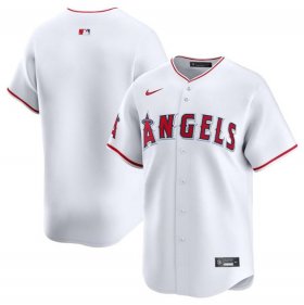 Cheap Men\'s Los Angeles Angels Blank White Home Limited Baseball Stitched Jersey