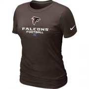 Wholesale Cheap Women's Nike Atlanta Falcons Critical Victory NFL T-Shirt Brown