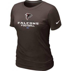 Wholesale Cheap Women\'s Nike Atlanta Falcons Critical Victory NFL T-Shirt Brown