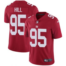 Wholesale Cheap Nike Giants #95 B.J. Hill Red Alternate Men\'s Stitched NFL Vapor Untouchable Limited Jersey