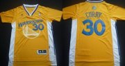 Wholesale Cheap Golden State Warriors #30 Stephen Curry Revolution 30 Swingman Yellow Short-Sleeved Jersey