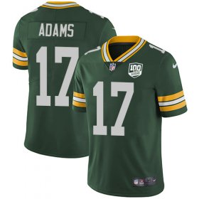 Wholesale Cheap Nike Packers #17 Davante Adams Green Team Color Men\'s 100th Season Stitched NFL Vapor Untouchable Limited Jersey