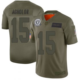 Wholesale Cheap Nike Raiders #15 Nelson Agholor Camo Men\'s Stitched NFL Limited 2019 Salute To Service Jersey