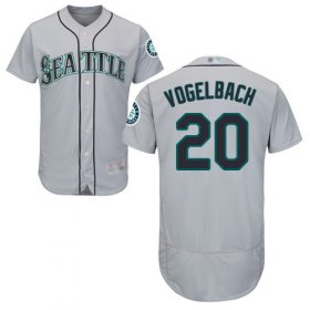 Wholesale Cheap Mariners #20 Dan Vogelbach Grey Flexbase Authentic Collection Stitched MLB Jersey