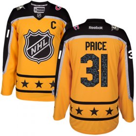 Wholesale Cheap Canadiens #31 Carey Price Yellow 2017 All-Star Atlantic Division Women\'s Stitched NHL Jersey