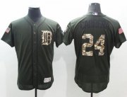 Wholesale Cheap Tigers #24 Miguel Cabrera Green Flexbase Authentic Collection Salute to Service Stitched MLB Jersey