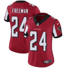 Wholesale Cheap Nike Falcons #24 Devonta Freeman Red Team Color Women\'s Stitched NFL Vapor Untouchable Limited Jersey