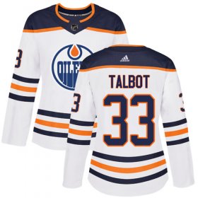 Wholesale Cheap Adidas Oilers #33 Cam Talbot White Road Authentic Women\'s Stitched NHL Jersey