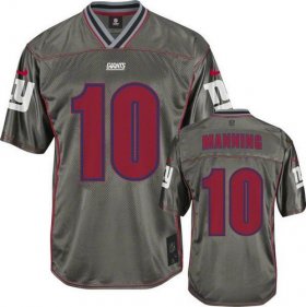 Wholesale Cheap Nike Giants #10 Eli Manning Grey Men\'s Stitched NFL Elite Vapor Jersey