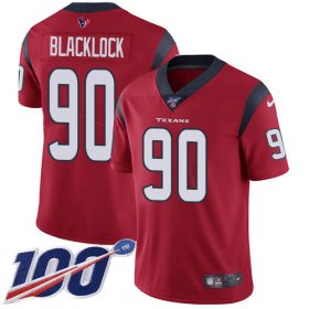 Wholesale Cheap Nike Texans #90 Ross Blacklock Red Alternate Men\'s Stitched NFL 100th Season Vapor Untouchable Limited Jersey