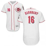 Wholesale Cheap Reds #16 Tucker Barnhart White Flexbase Authentic Collection Stitched MLB Jersey