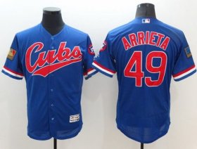 Wholesale Cheap Cubs #49 Jake Arrieta Blue Flexbase Authentic Collection 1994 Turn Back The Clock Stitched MLB Jersey