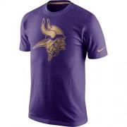 Wholesale Cheap Men's Minnesota Vikings Nike Purple Championship Drive Gold Collection Performance T-Shirt
