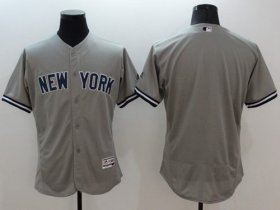 Wholesale Cheap Yankees Blank Grey Flexbase Authentic Collection Stitched MLB Jersey