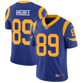 Wholesale Cheap Nike Rams #89 Tyler Higbee Royal Blue Alternate Men\'s Stitched NFL Vapor Untouchable Limited Jersey