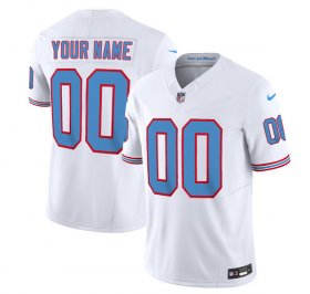 Wholesale Cheap Men\'s Tennessee Titans Active Player Custom White 2023 F.U.S.E. Vapor Limited Throwback Football Stitched Jersey
