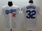 Wholesale Cheap Dodgers #32 Sandy Koufax White Flexbase Authentic Collection Stitched MLB Jersey
