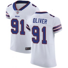 Wholesale Cheap Nike Bills #91 Ed Oliver White Men\'s Stitched NFL Vapor Untouchable Elite Jersey