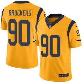Wholesale Cheap Nike Rams #90 Michael Brockers Gold Men\'s Stitched NFL Limited Rush Jersey
