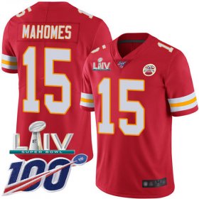 Wholesale Cheap Big Size Nike Chiefs #15 Patrick Mahomes Red Super Bowl LIV 2020 Team Color Men\'s Stitched NFL 100th Season Vapor Untouchable Limited Jersey