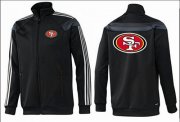 Wholesale Cheap NFL San Francisco 49ers Team Logo Jacket Black_3