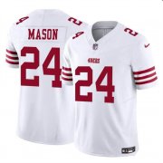Cheap Men's San Francisco 49ers #24 Jordan Mason White 2023 F.U.S.E. Football Stitched Jersey