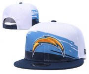Wholesale Cheap Chargers Team Logo White Navy Adjustable Hat GS