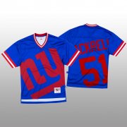 Wholesale Cheap NFL New York Giants #51 Kyler Fackrell Blue Men's Mitchell & Nell Big Face Fashion Limited NFL Jersey