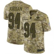Wholesale Cheap Nike Saints #94 Cameron Jordan Camo Men's Stitched NFL Limited 2018 Salute To Service Jersey