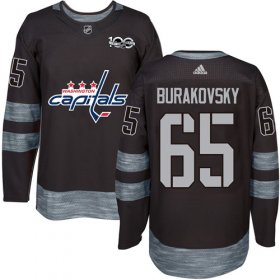 Wholesale Cheap Adidas Capitals #65 Andre Burakovsky Black 1917-2017 100th Anniversary Stitched NHL Jersey