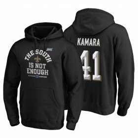 Wholesale Cheap New Orleans Saints #41 Alvin Kamara 2019 NFC South Division Champions Black Cover Two Hoodie