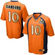 Wholesale Cheap Nike Broncos #10 Emmanuel Sanders Orange Team Color Men's Stitched NFL Game Super Bowl 50 Collection Jersey