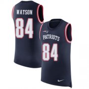 Wholesale Cheap Nike Patriots #84 Benjamin Watson Navy Blue Team Color Men's Stitched NFL Limited Rush Tank Top Jersey