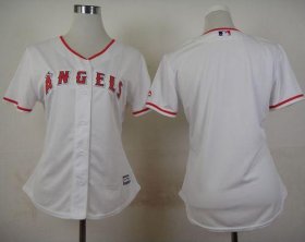 Wholesale Cheap Angels Blank White Women\'s Home Stitched MLB Jersey