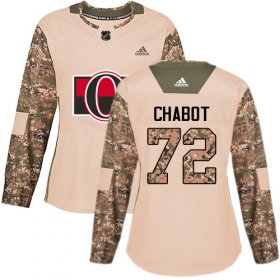 Wholesale Cheap Adidas Senators #72 Thomas Chabot Camo Authentic 2017 Veterans Day Women\'s Stitched NHL Jersey