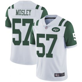 Wholesale Cheap Nike Jets #57 C.J. Mosley White Men\'s Stitched NFL Vapor Untouchable Limited Jersey