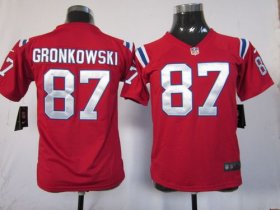Wholesale Cheap Nike Patriots #87 Rob Gronkowski Red Alternate Youth Stitched NFL Elite Jersey