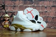 Wholesale Cheap Kids' Air Jordan 13 Defining Moments Shoes White/Gold-red
