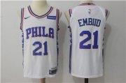 Wholesale Cheap Men's Philadelphia 76ers #21 Joel Embiid White Nike Stitched NBA Jersey