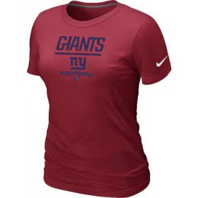 Wholesale Cheap Women\'s Nike New York Giants Critical Victory NFL T-Shirt Red