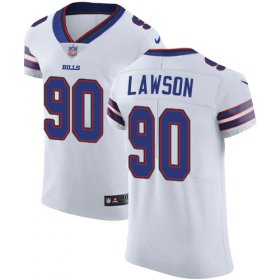 Wholesale Cheap Nike Bills #90 Shaq Lawson White Men\'s Stitched NFL Vapor Untouchable Elite Jersey