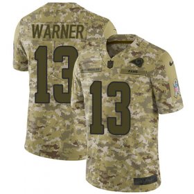 Wholesale Cheap Nike Rams #13 Kurt Warner Camo Men\'s Stitched NFL Limited 2018 Salute To Service Jersey