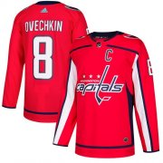 Wholesale Cheap Adidas Capitals #8 Alex Ovechkin Red Home Authentic Stitched Youth NHL Jersey