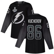 Cheap Adidas Lightning #86 Nikita Kucherov Black Alternate Authentic Youth 2020 Stanley Cup Champions Stitched NHL Jersey