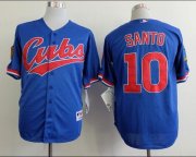 Wholesale Cheap Cubs #10 Ron Santo Blue 1994 Turn Back The Clock Stitched MLB Jersey