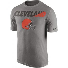 Wholesale Cheap Men\'s Cleveland Browns Nike Gray Legend Staff Practice Performance T-Shirt