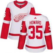 Wholesale Cheap Adidas Red Wings #35 Jimmy Howard White Road Authentic Women's Stitched NHL Jersey