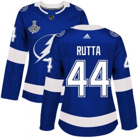 Cheap Adidas Lightning #44 Jan Rutta Blue Home Authentic Women\'s 2020 Stanley Cup Champions Stitched NHL Jersey