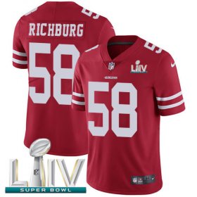 Wholesale Cheap Nike 49ers #58 Weston Richburg Red Super Bowl LIV 2020 Team Color Men\'s Stitched NFL Vapor Untouchable Limited Jersey